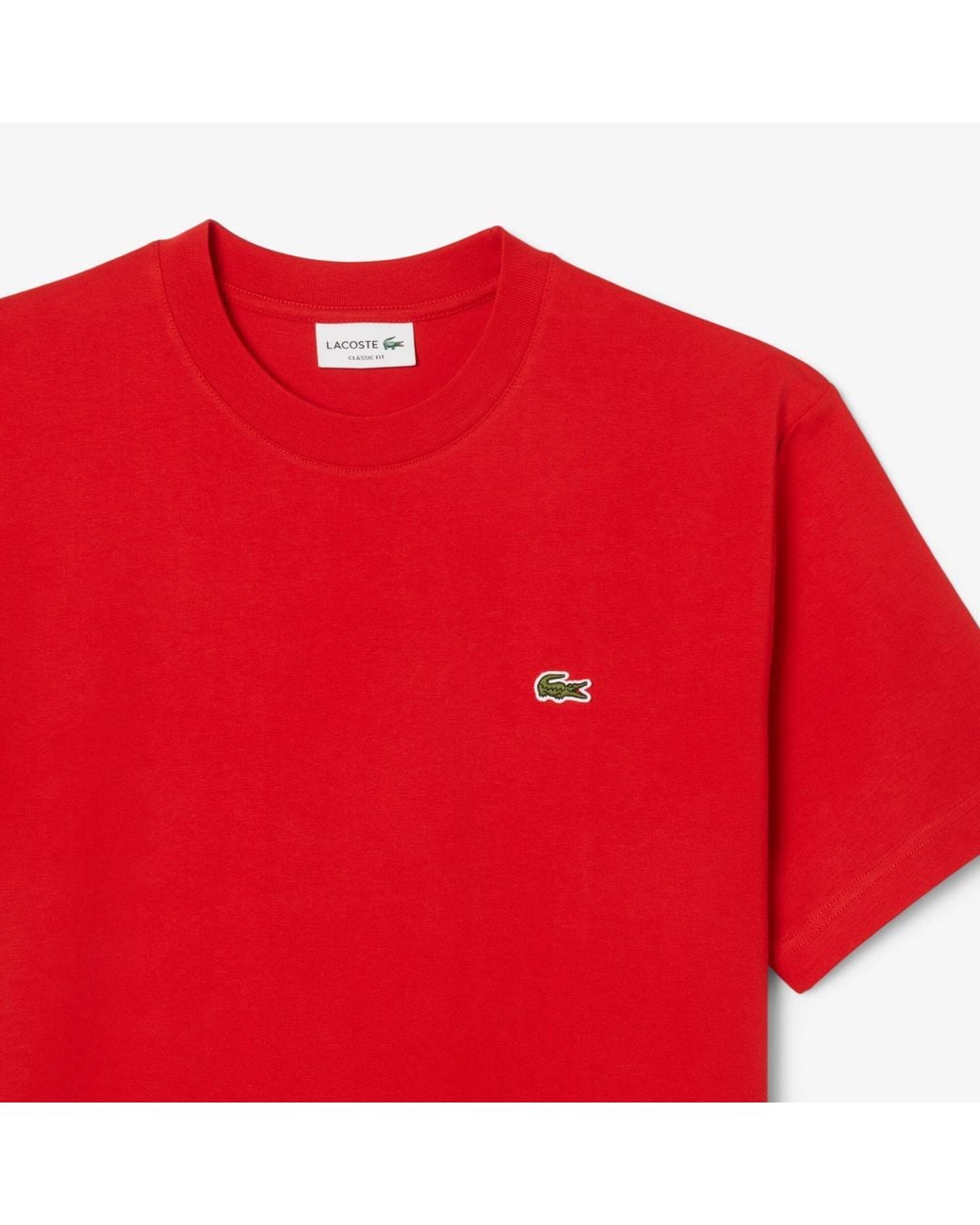 Lacoste Red Logoprint Tshirt for men