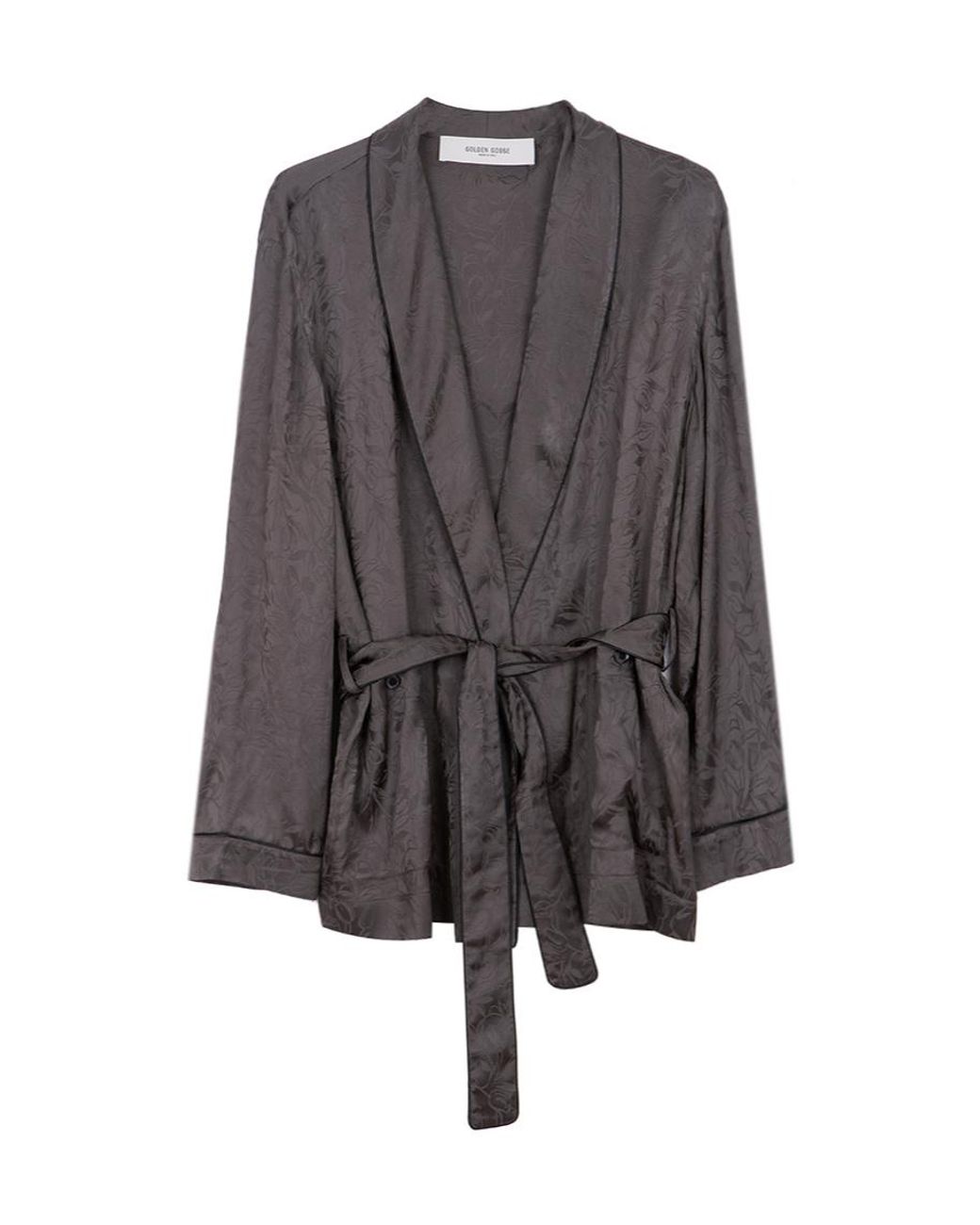 Golden Goose Deluxe Brand Gray Belted Shawl Pijama Jacket
