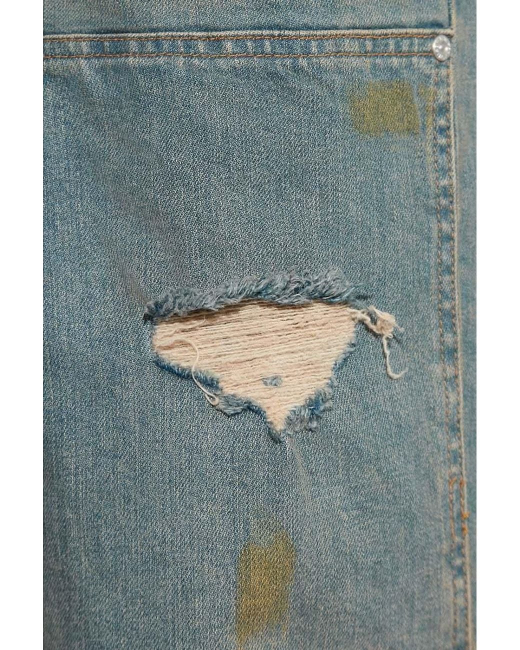 M I S B H V Blue Sunrise Wash Carpenter Denim Jeans for men