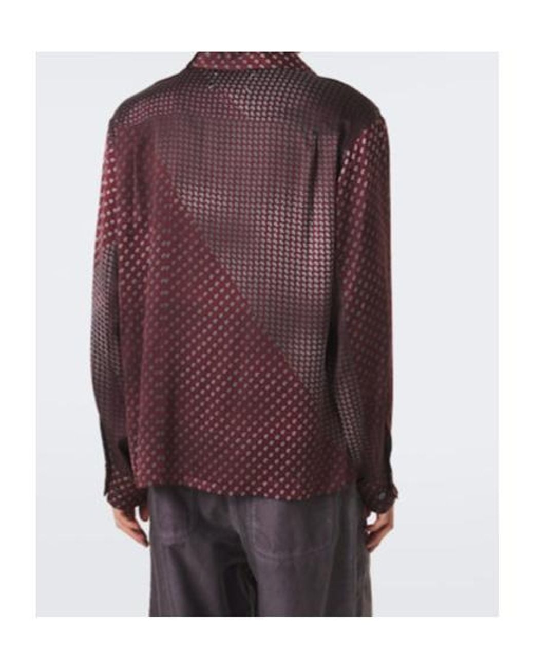 Maison Margiela Purple Paisley Satin Shirt for men