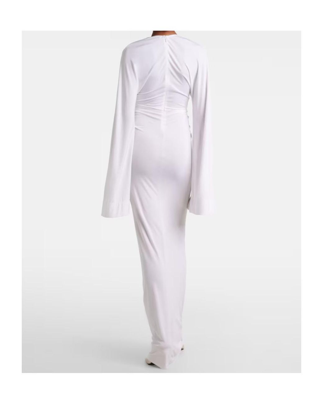 Christopher Esber White Salacia Ruched Maxi Dress