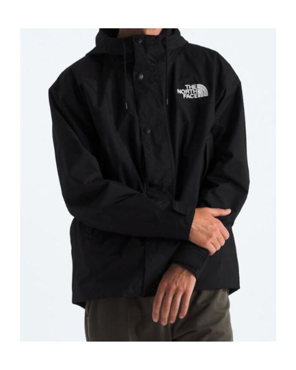The North Face Black Reign On Hooded Rain Jacket for men
