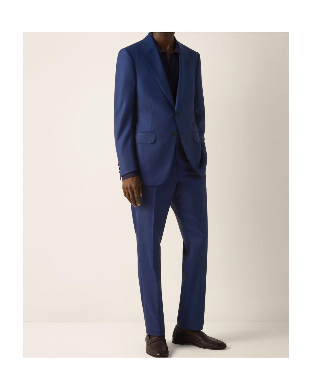 Zegna Blue Centoventimila Checked Wool Suit for men