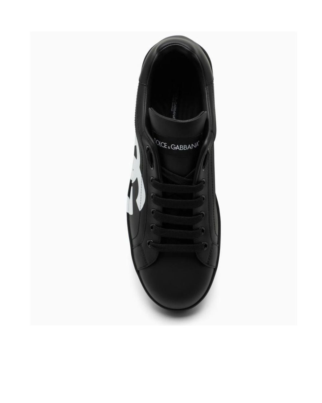 Dolce & Gabbana Black Portofino Spoiler Sneakers for men