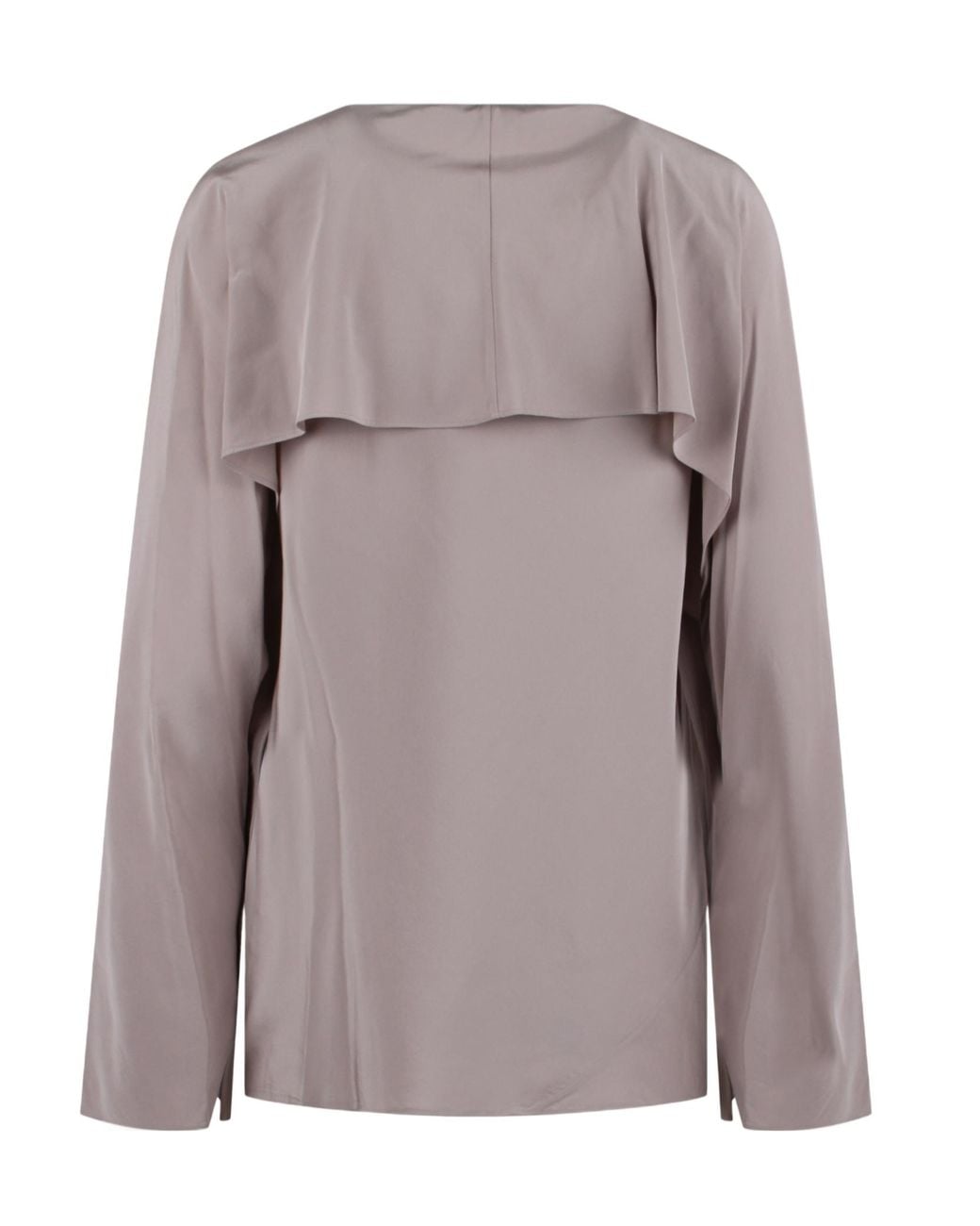 Helmut Lang Purple Scarf V-Neck Blouse