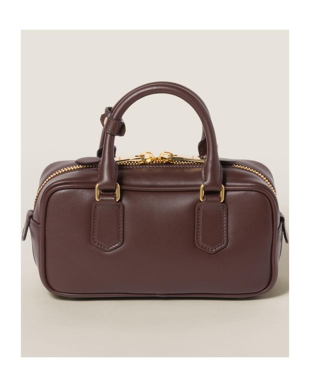 Miu Miu Brown Arcadie Leather Bag
