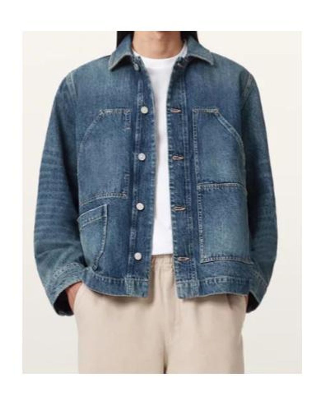 AllSaints Blue Mukesh Jacket for men