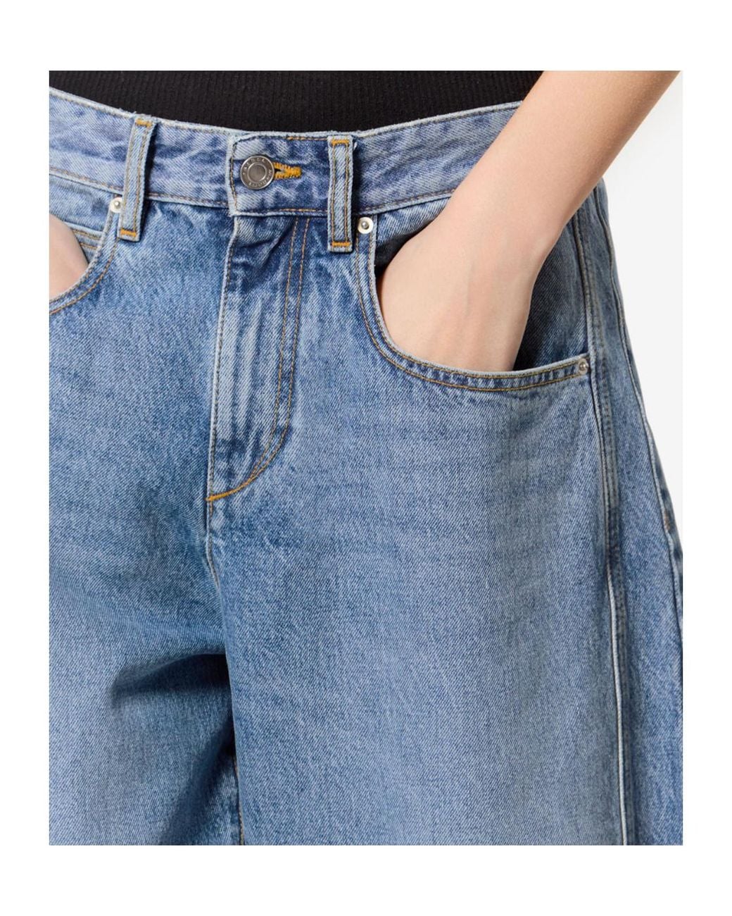 Isabel Marant Blue Oriane Straight-Leg Jeans
