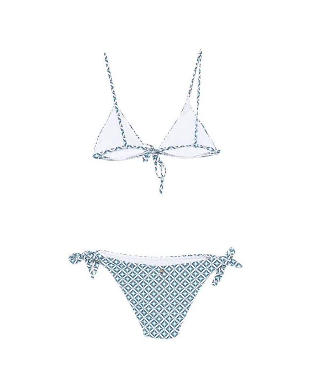 Max Mara White Patterned Bikini Set