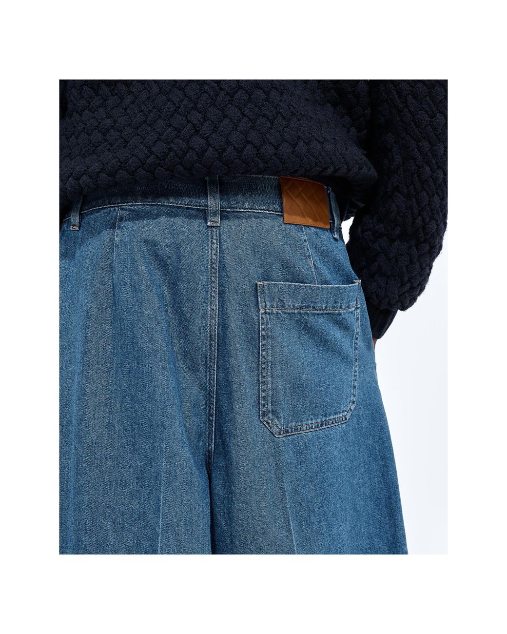 Bottega Veneta Blue Lightweight Washed Denim Shorts for men