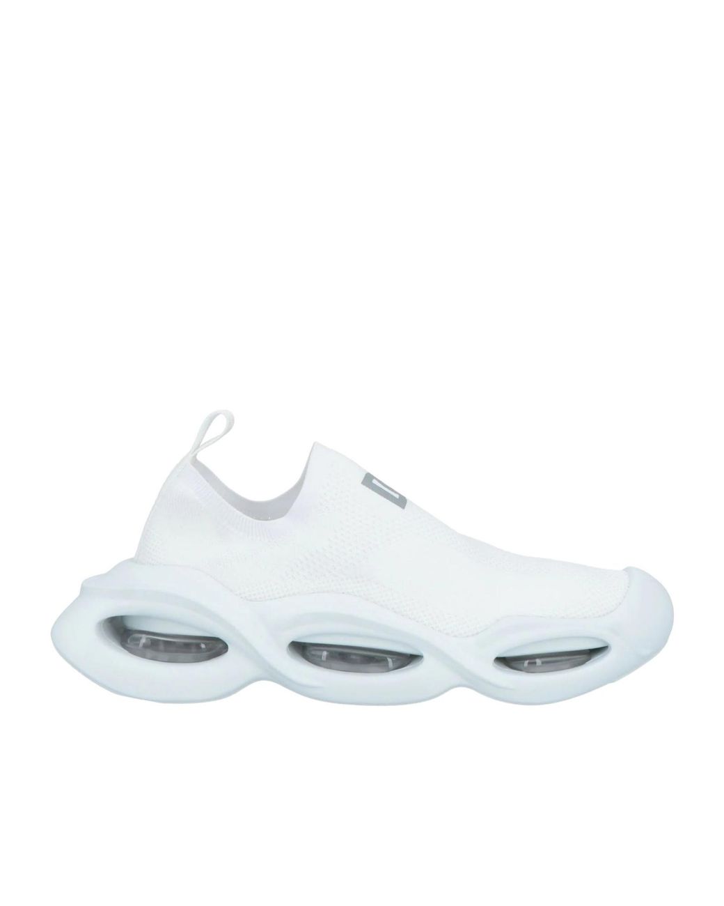 Dolce & Gabbana White Solid Color Leather Platform Sneakers