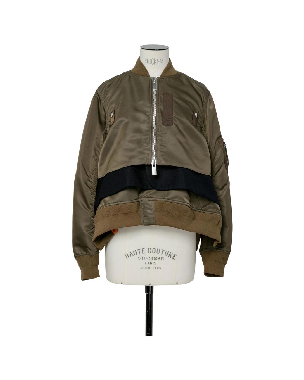 Sacai Nylon Twill X Wool Melton Blouson | Lyst