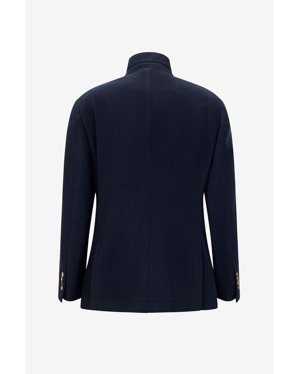 Brunello Cucinelli Blue Lightweight Water-Resistant Cashmere Outerwear Blazer for men