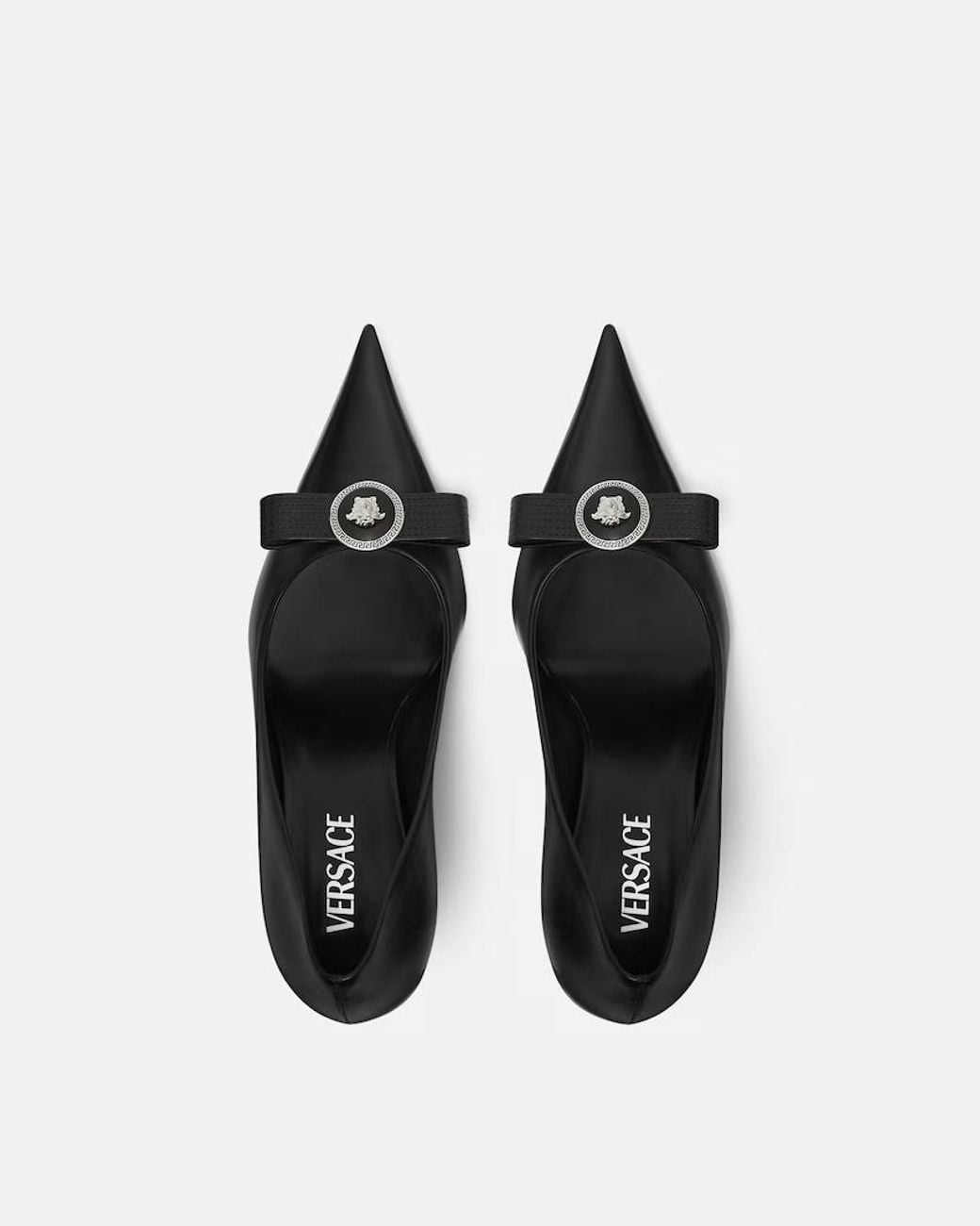 Versace Black Gianni Ribbon Pumps