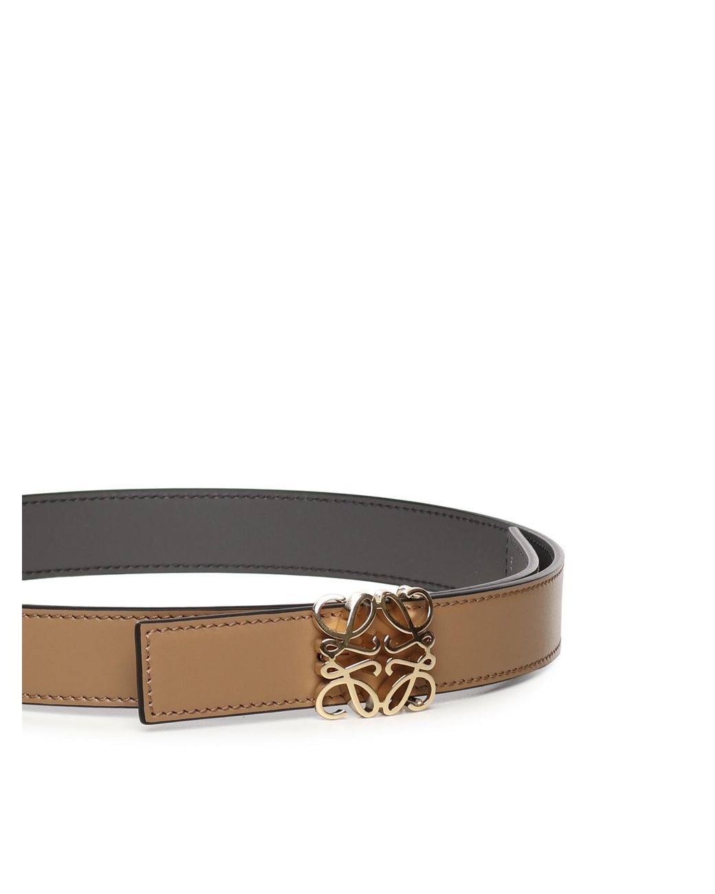 Loewe White Anagram Reversible Belt