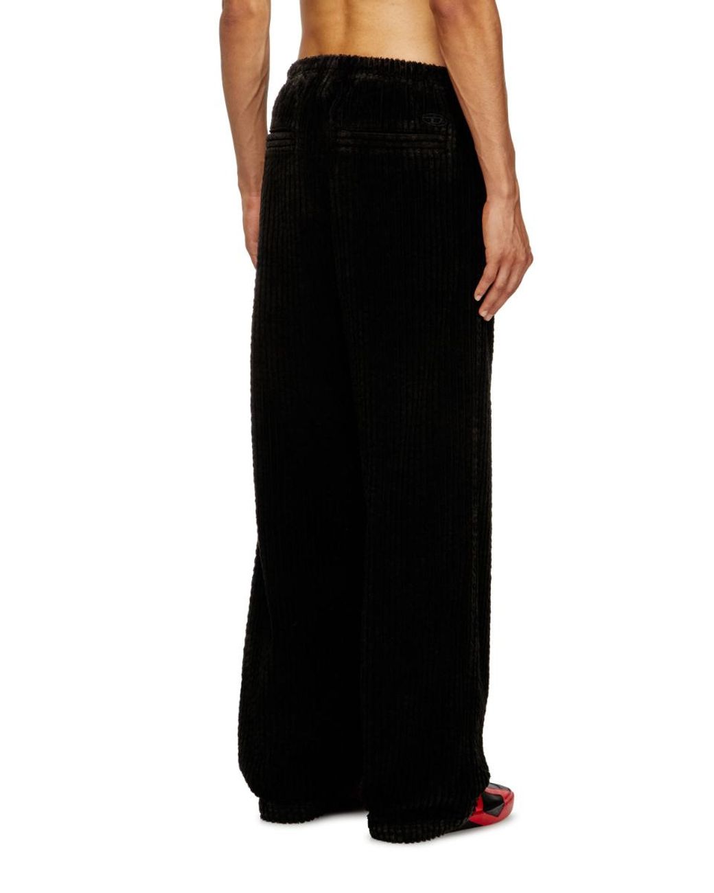 DIESEL Black P-Martial Corduroy Pants for men