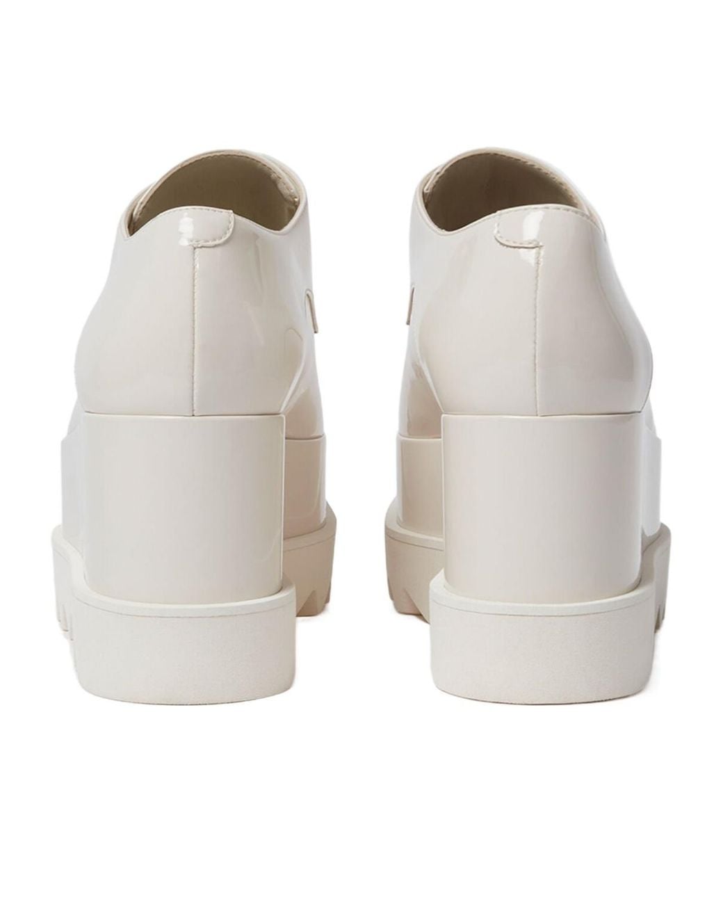 Stella McCartney White Limited Edition Elyse Monochrome Platform Shoes