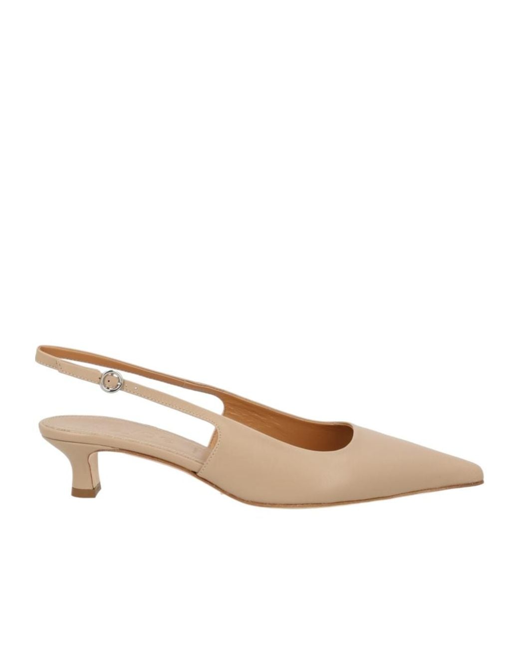 Aeyde Natural Pointed Toe Slingback Pumps