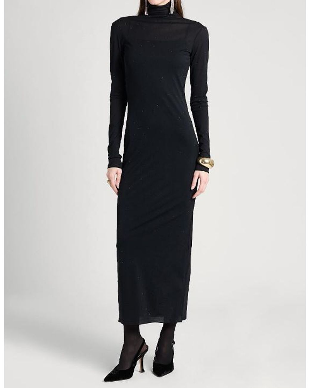 MAX&Co. Black Long Dresses