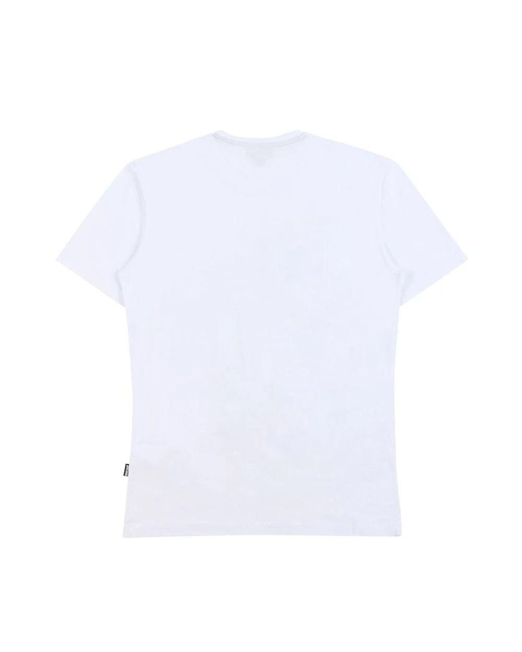 Just Cavalli White Round Collar Logo T-Shirt for men