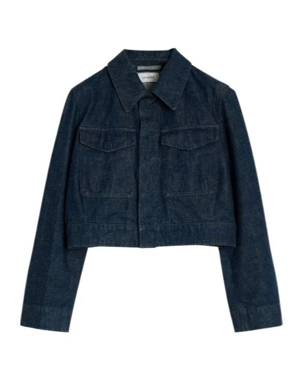 Lemaire Blue Two Pocket Cropped Jacket