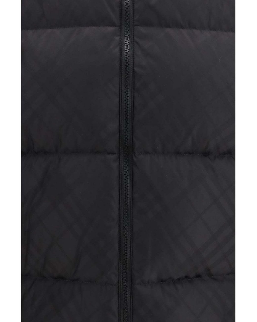Burberry Black Down Check Puffer Jacket for men