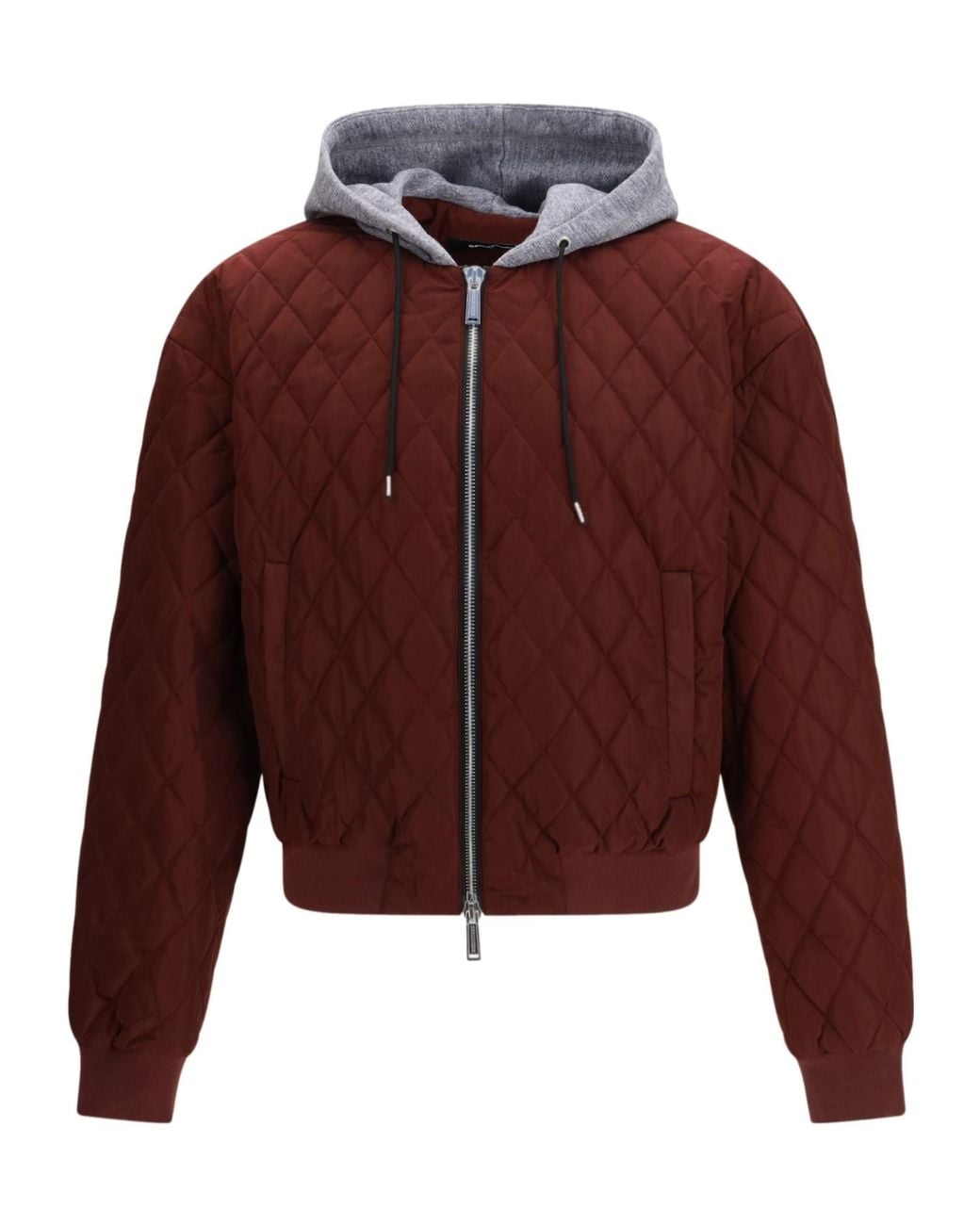 DSquared² Red Heritage Quilted Bomber Jacket for men