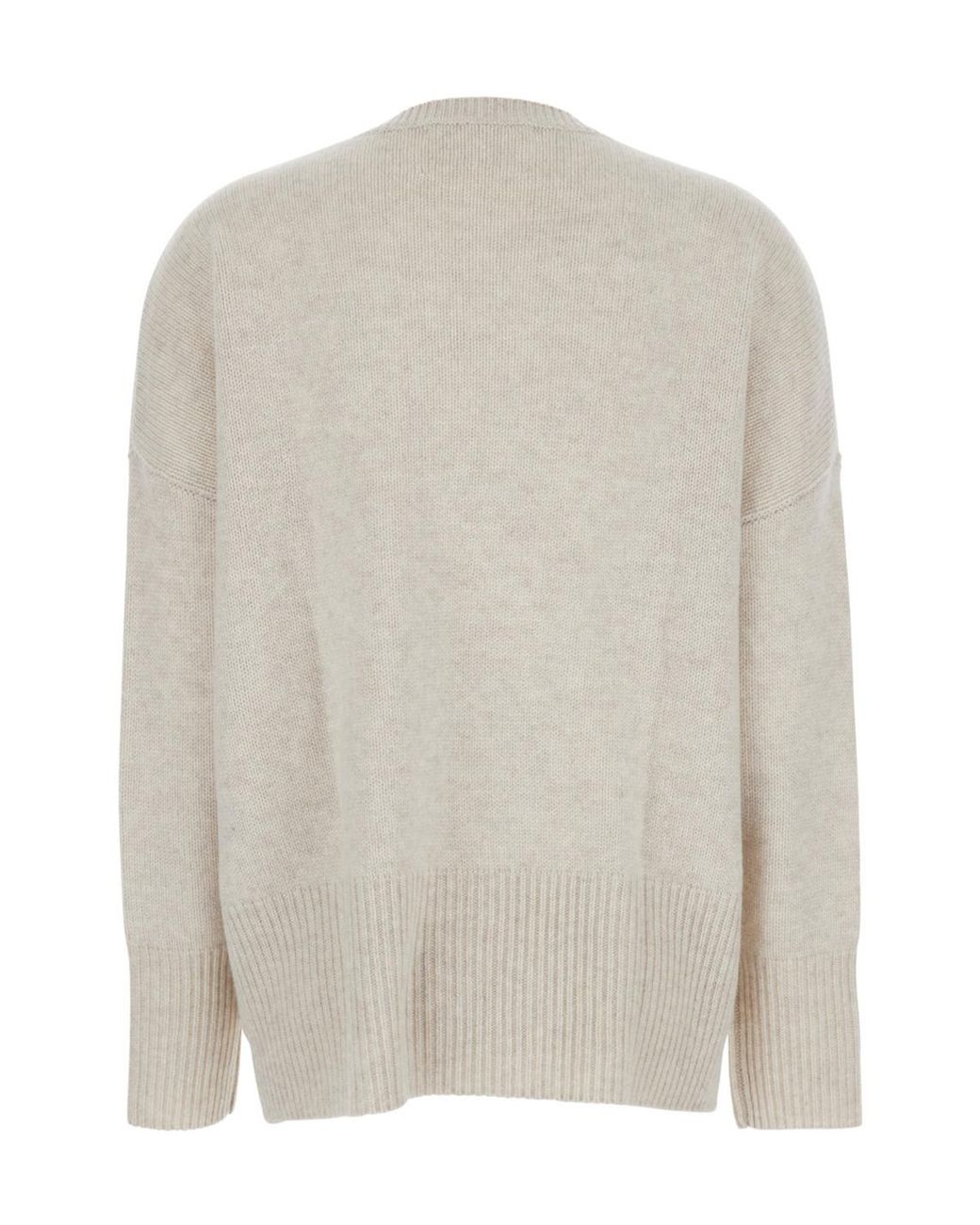 Lisa Yang Natural Dropped Shoulder Cashmere Sweater
