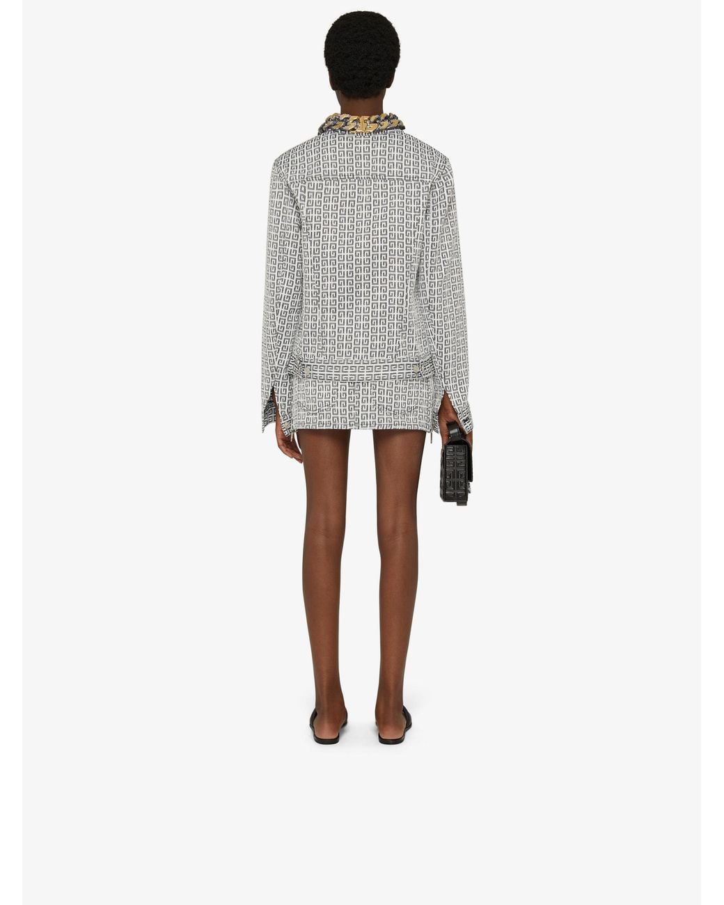 Givenchy Black 4G Jacquard Mini Skirt