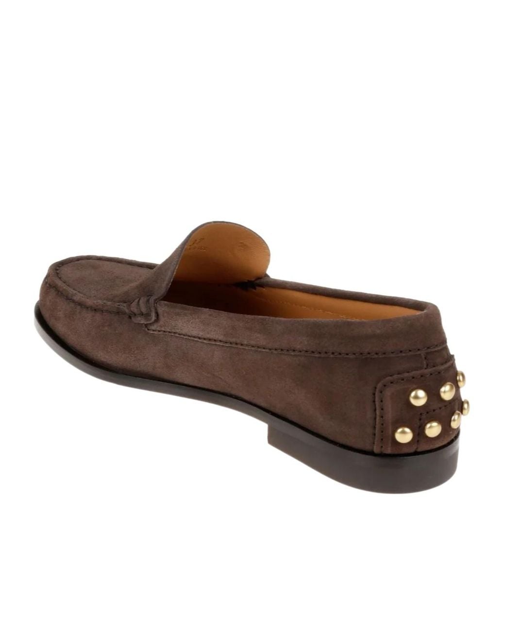 Tod's Brown Studded Loafers Flat Shoes