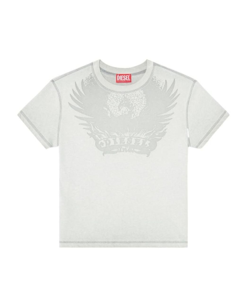 DIESEL White Dévoré Phoenix Slim Fit T-Shirt