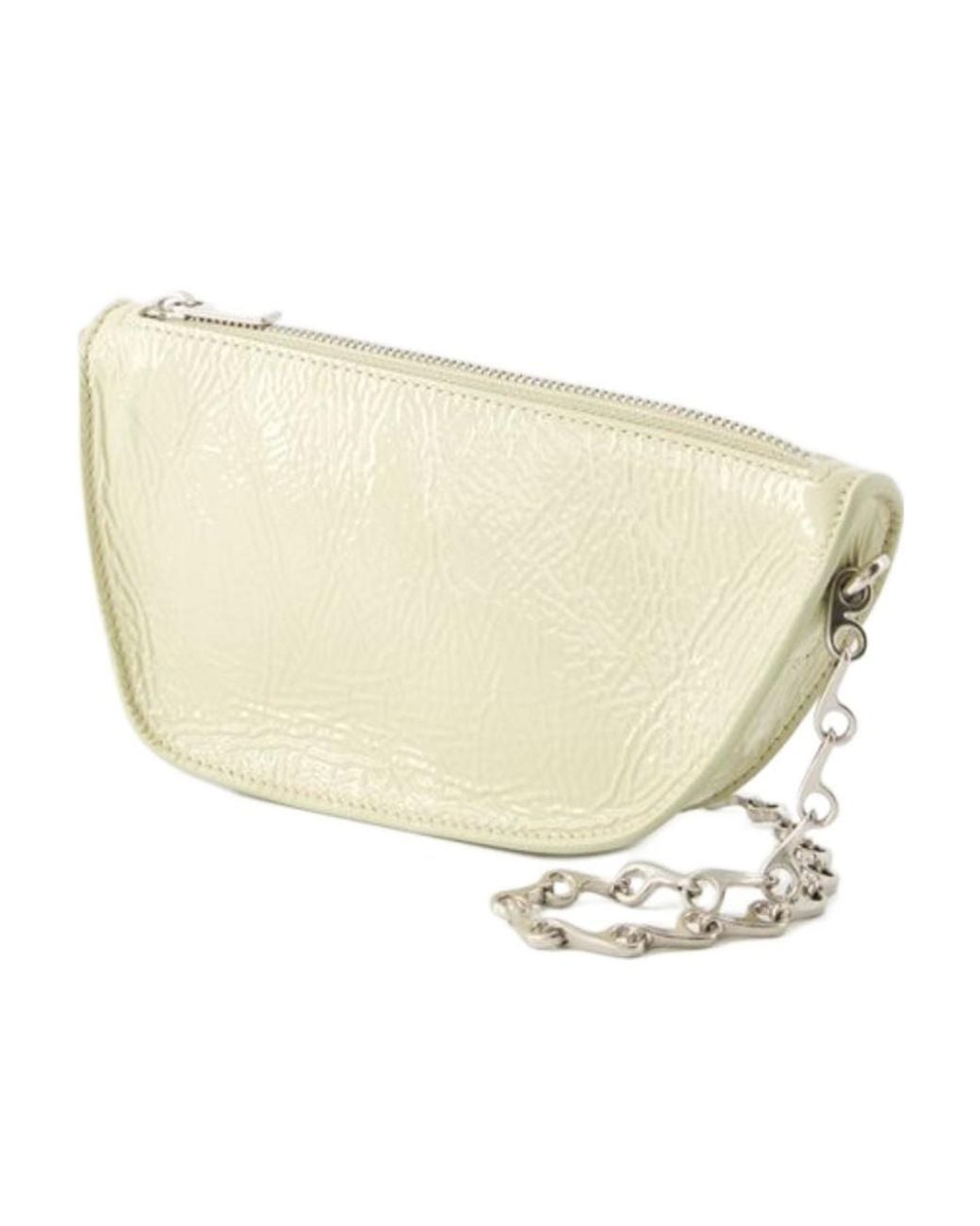Burberry Natural Asymmetric Chain-Linked Crossbody Bag