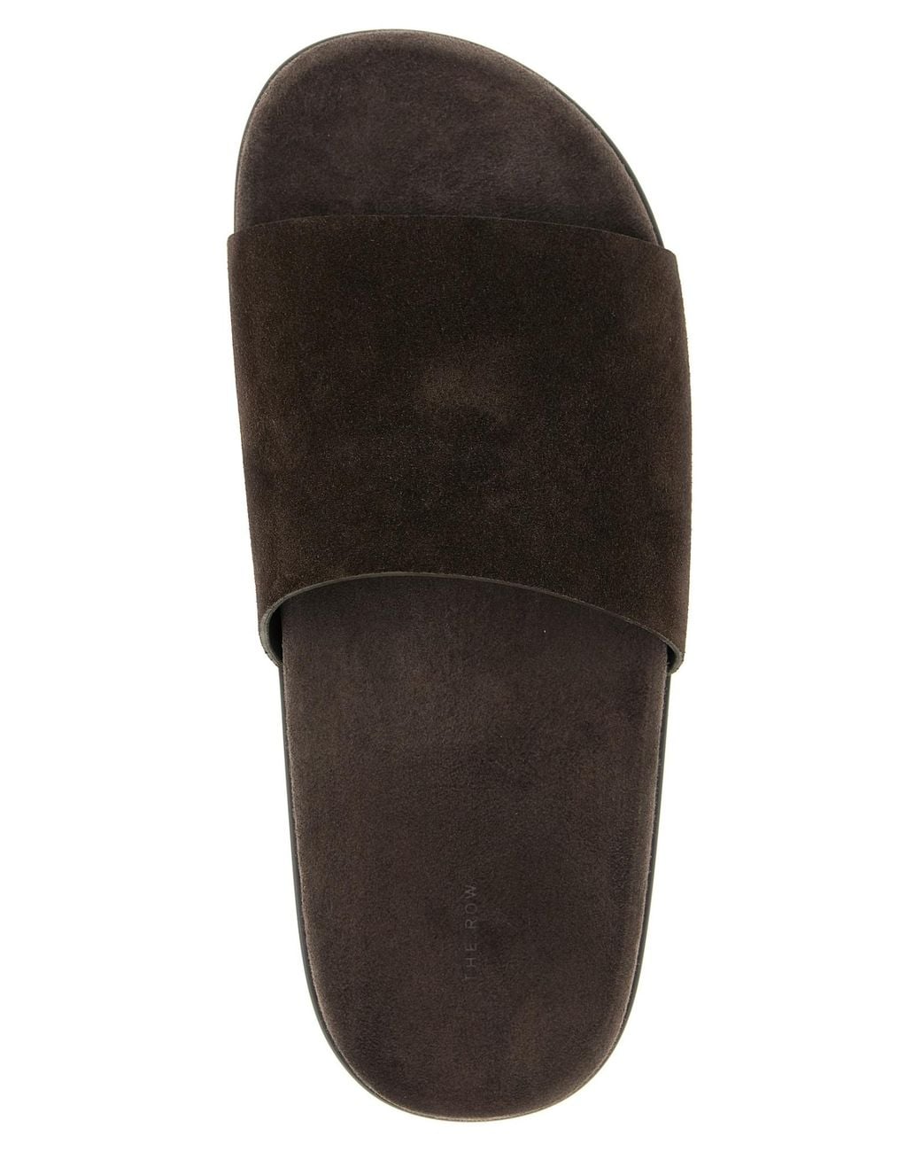 The Row Brown Hugh Slip-On Slides for men