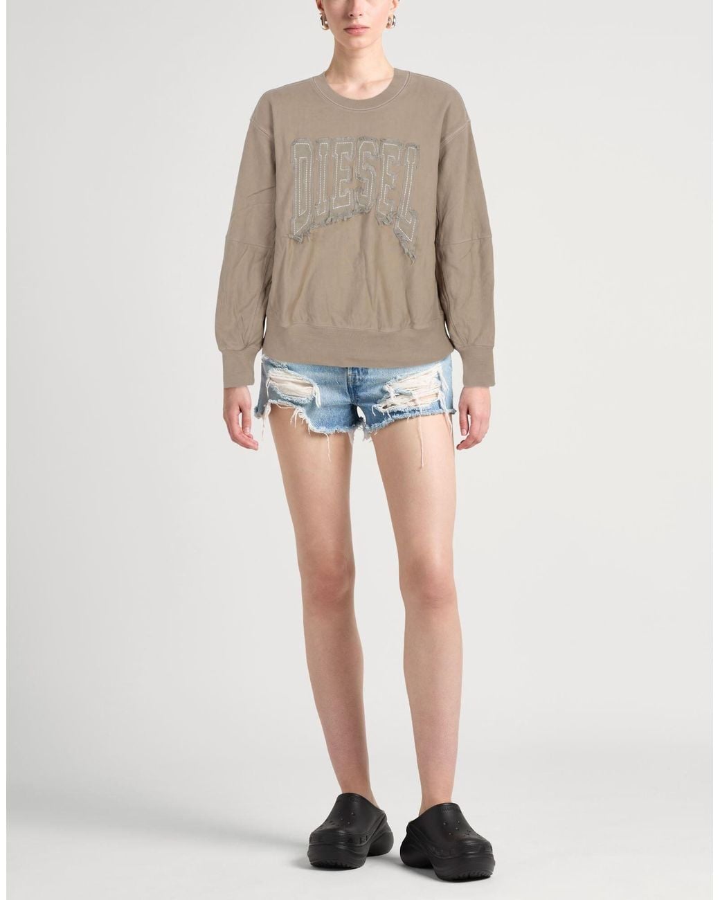 DIESEL Brown Long Sleeves Sweatshirts