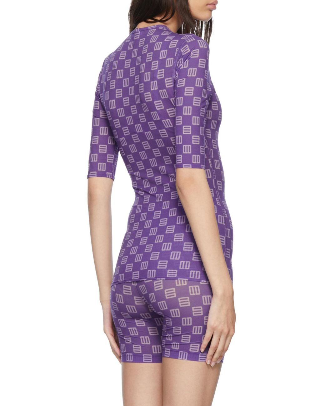 Ambush Purple Monogram Fitted T-Shirt