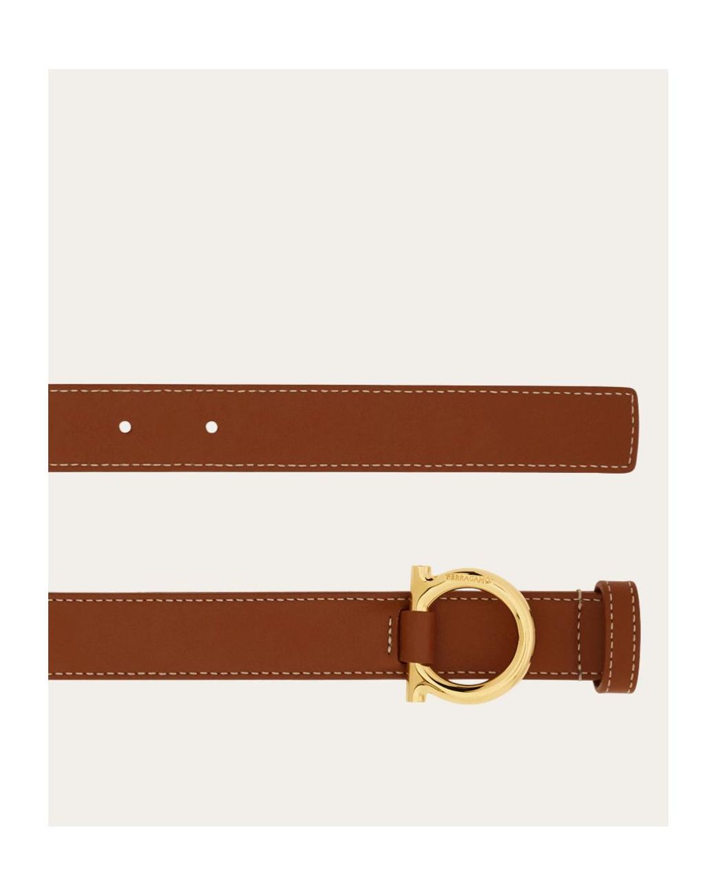 Ferragamo Brown Gancini Belt