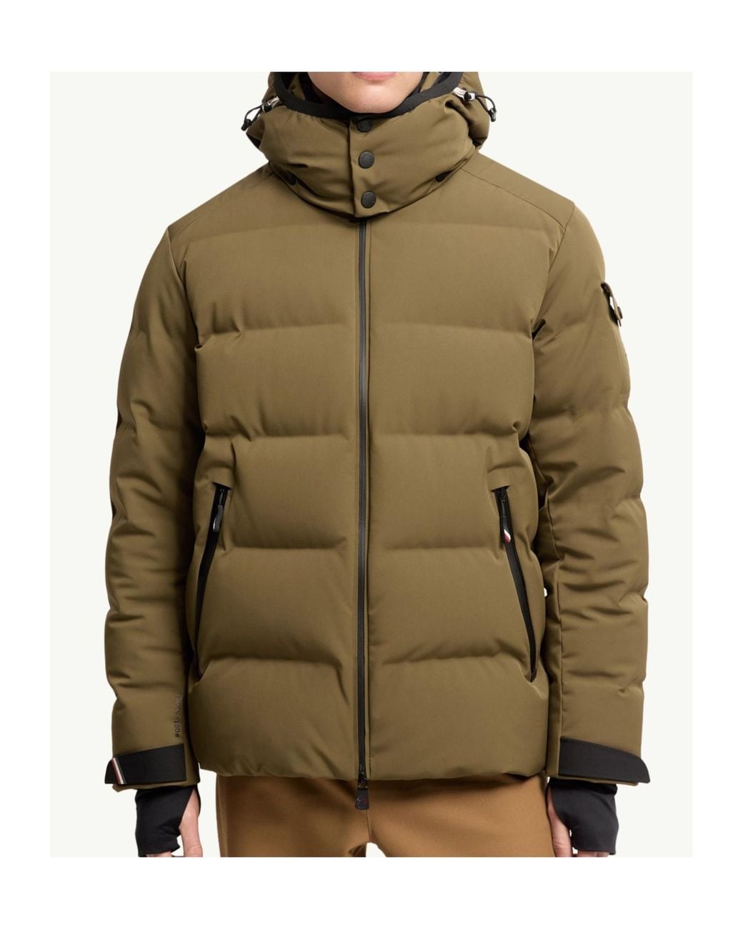 Moncler Green Grenoble Padded Hooded Jacket for men