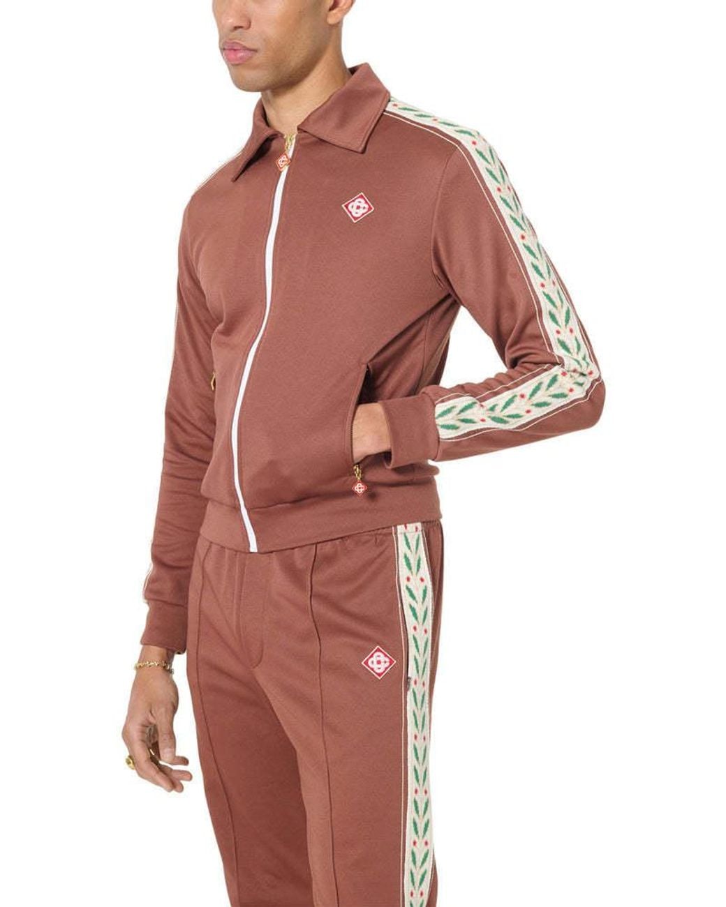 Casablanca Brown Laurel Track Jacket for men