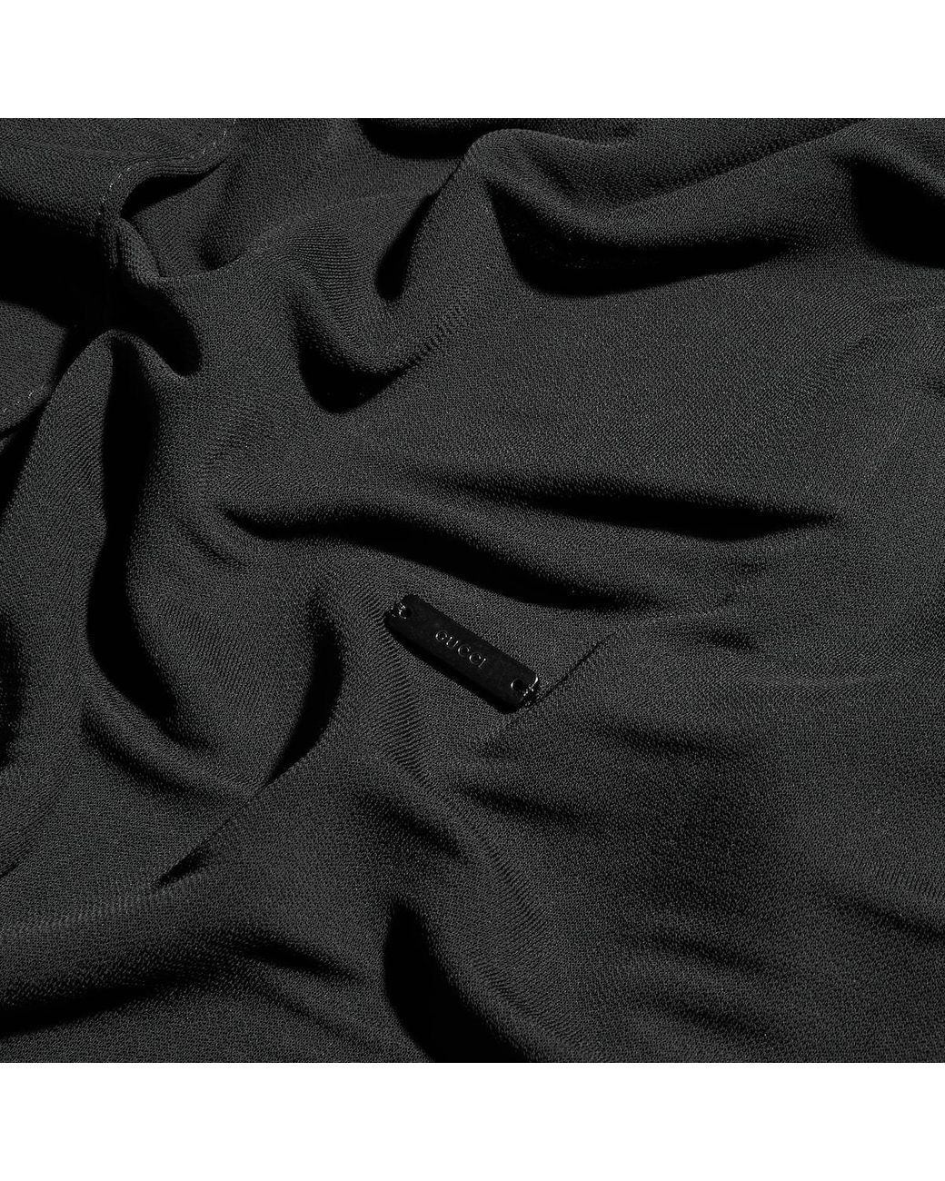 Gucci Black Lightweight Viscose Crêpe Jersey Shirt