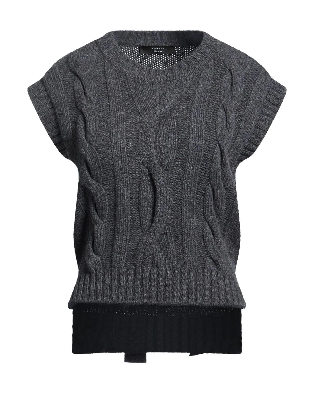 Weekend by Maxmara Gray Cable-Knit Jumpers