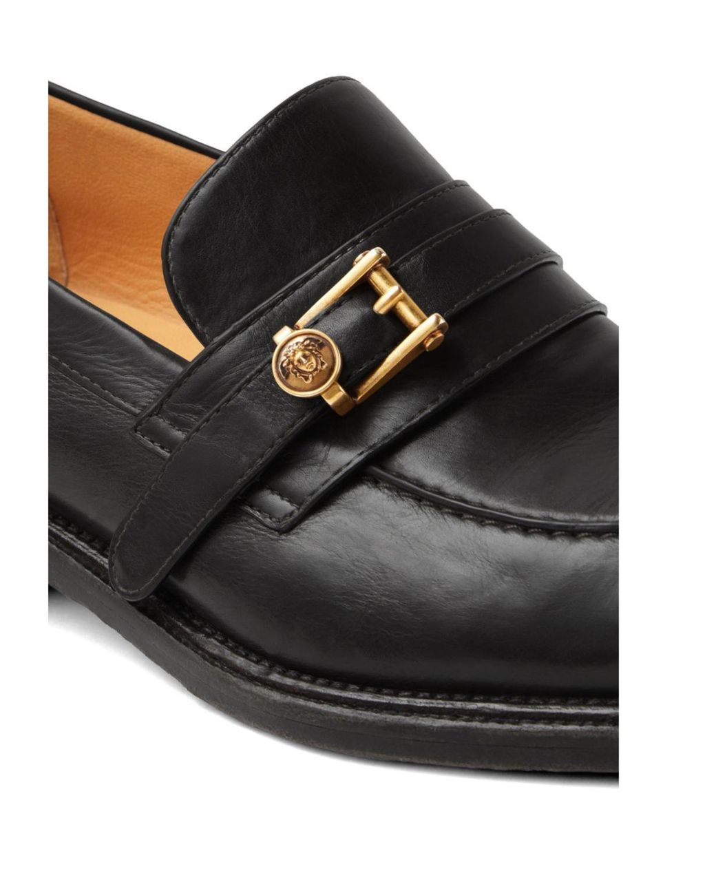 Versace Black Primo Slip-On Loafers for men