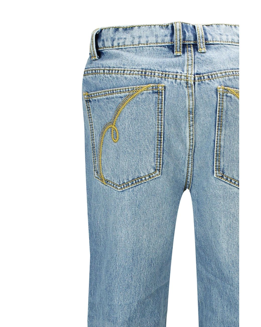 Tory Burch Blue High-Rise Straight-Leg Jeans