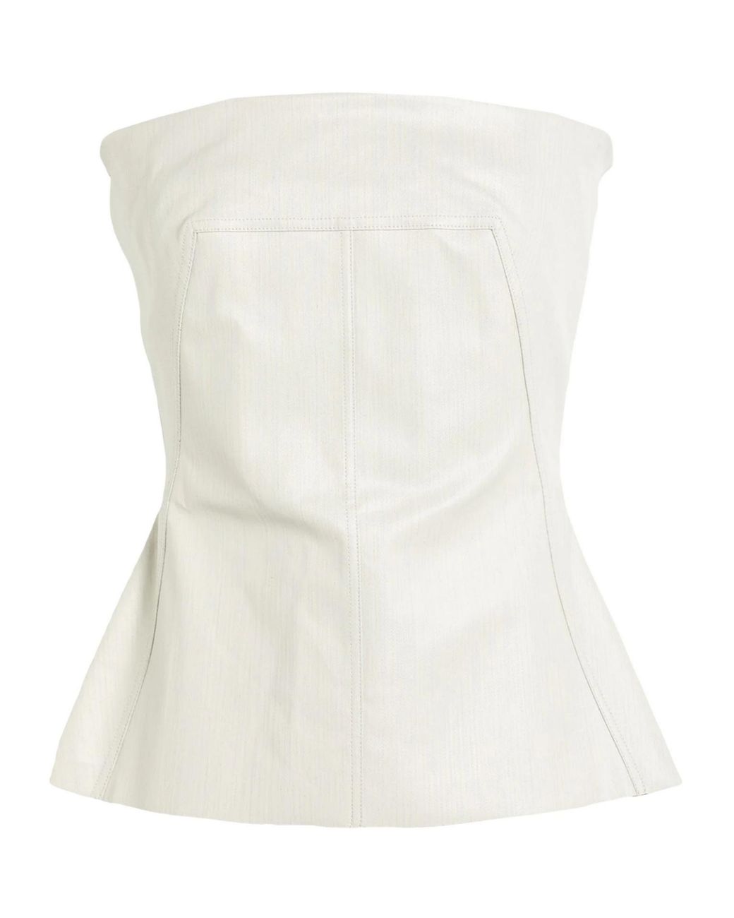 Rick Owens White Light Top Cotton, Elastomultiester, Rubber