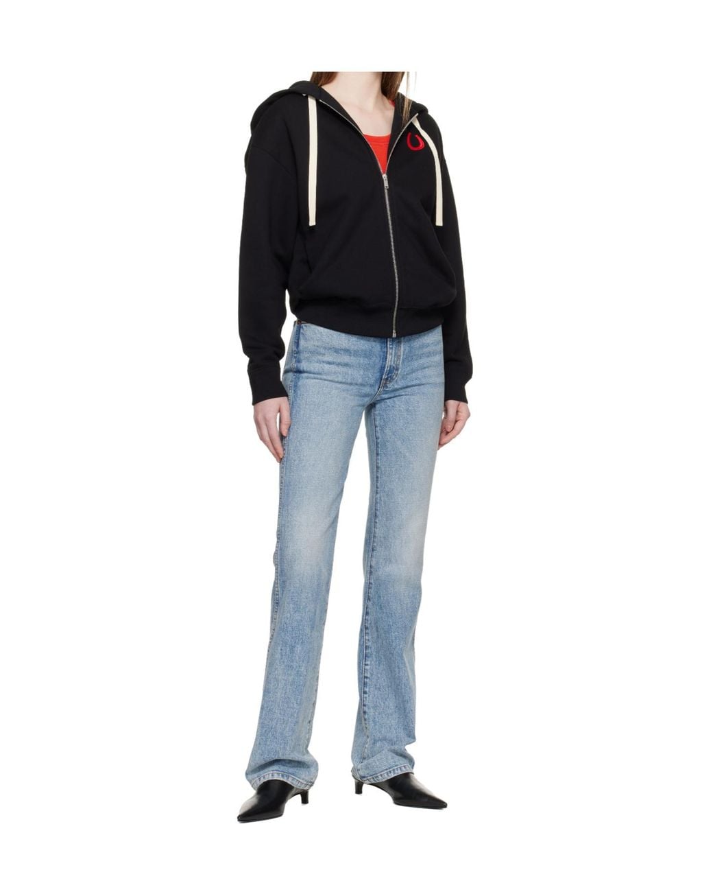 Jil Sander Black Zipper Hoodie