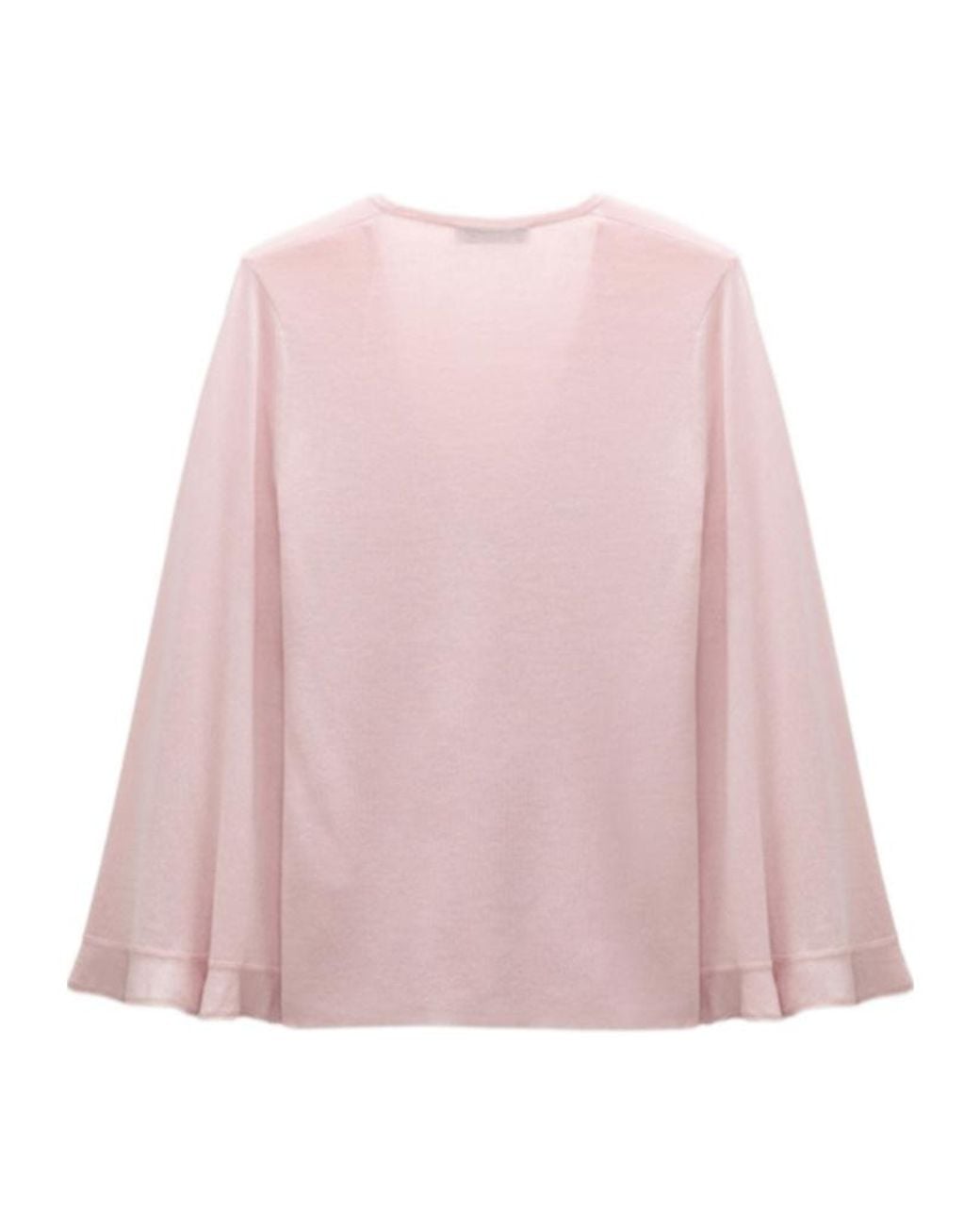 Dorothee Schumacher Pink Refined Essentials Lace-Up Flared-Sleeve Sweater