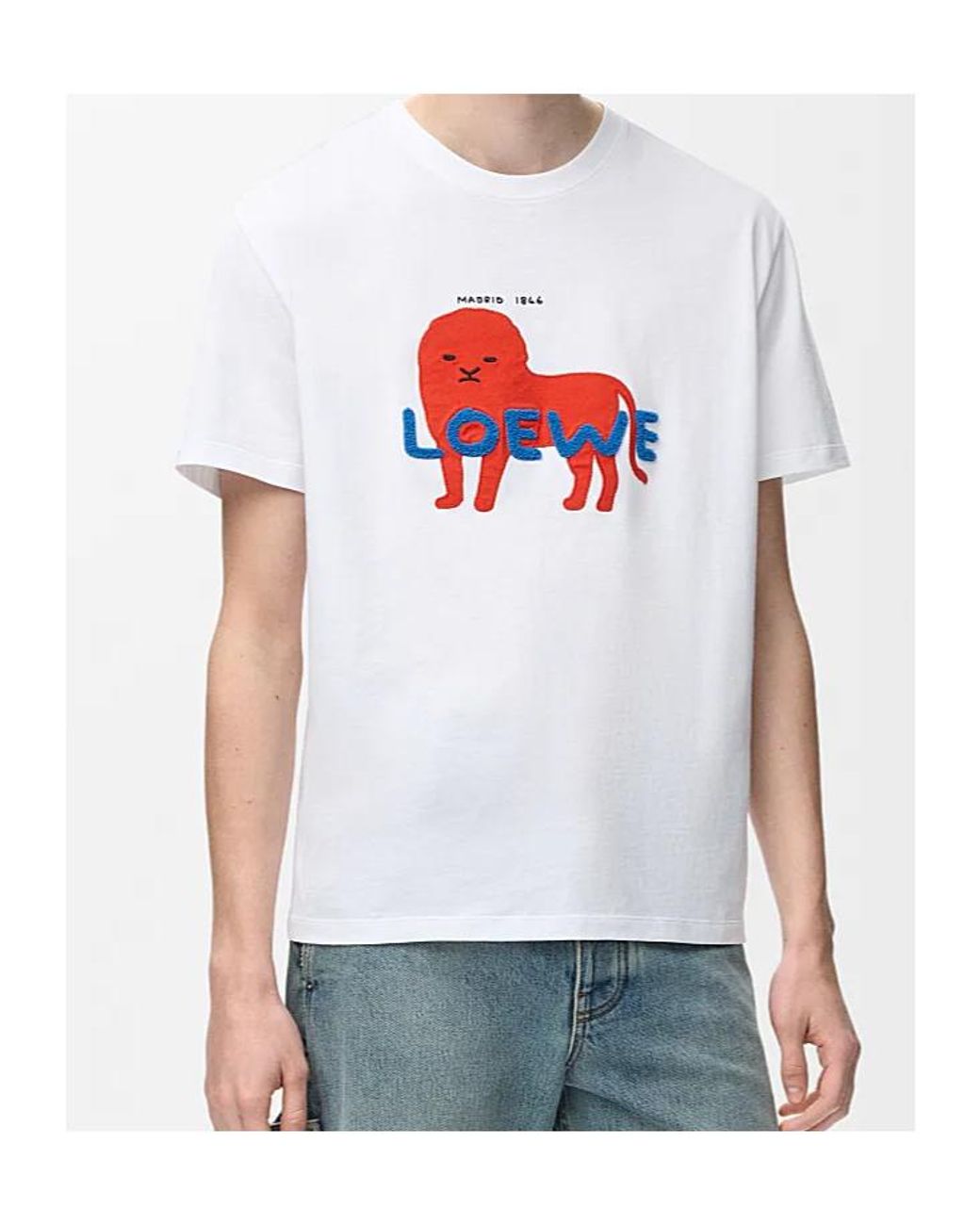 Loewe White Relaxed Fit T-Shirt for men