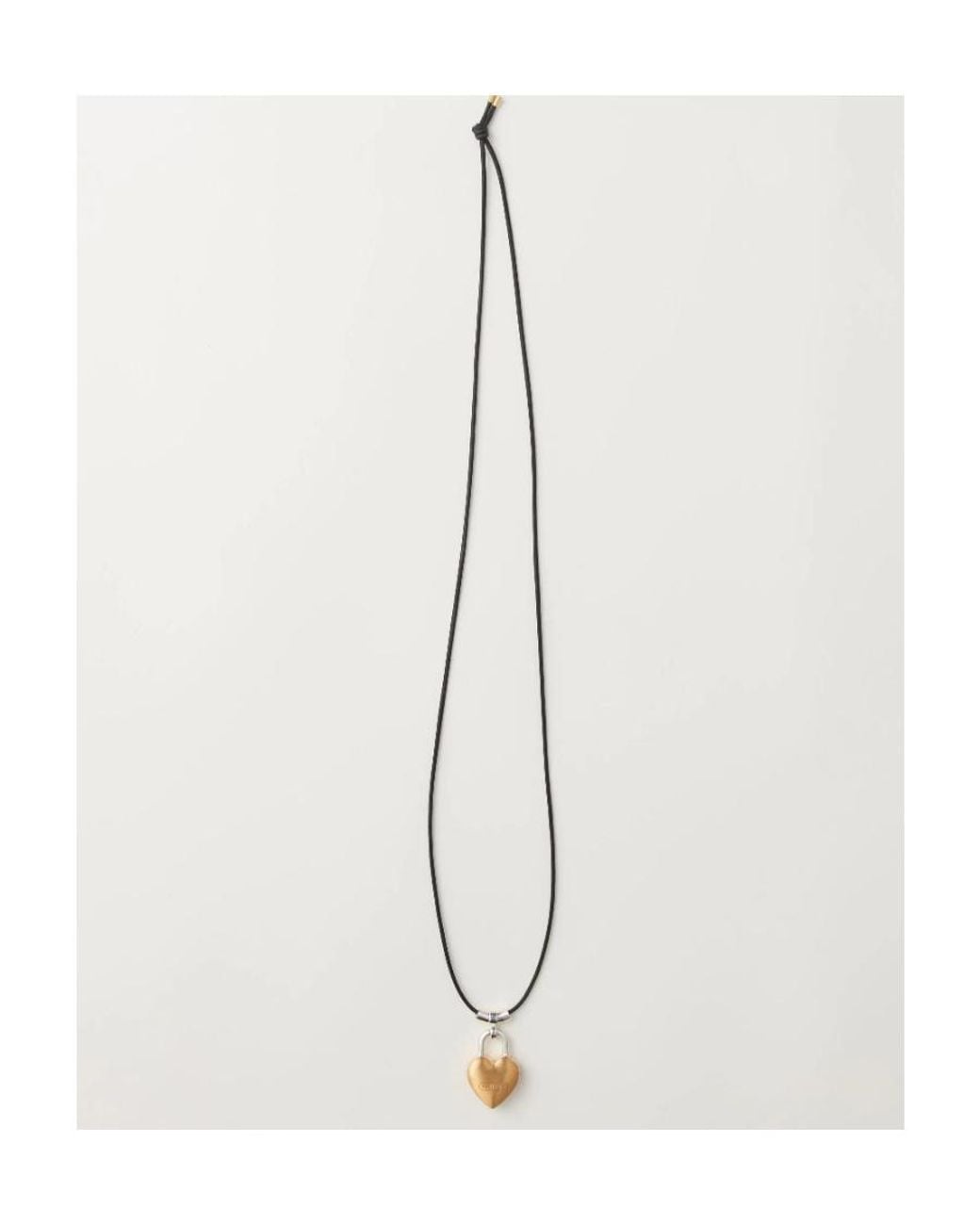 Ambush Metallic Heart Lock Necklace