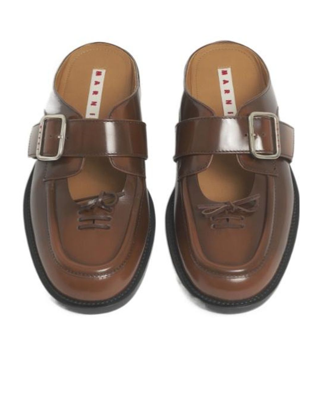 Marni Brown Bambi Buckle Sabots