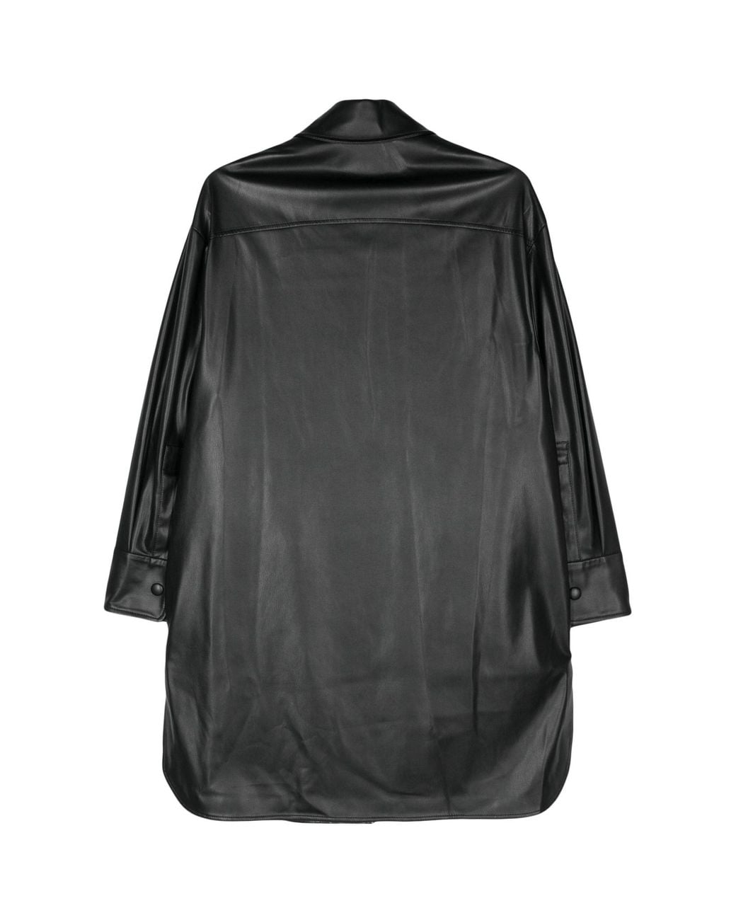 Stella McCartney Gray Faux-Leather Overshirt