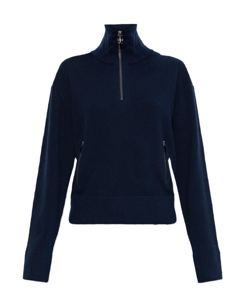 Victoria Beckham Blue Zip-Up Knitwear